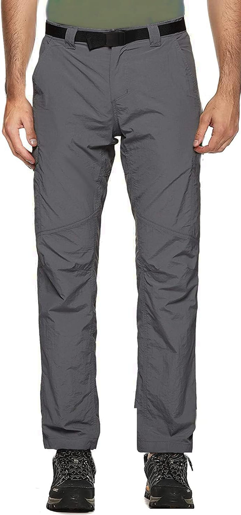 Men'S Hiking Cargo Pants Slim Fit Stretch Jogger Cycling Outdoor Trousers with Pocket and Belt